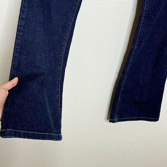 Vintage Tommy Jeans Y2K Size 7L Flare Leg Hilfiger Denim 33" Inseam Dark Wash - Picture 7 of 13